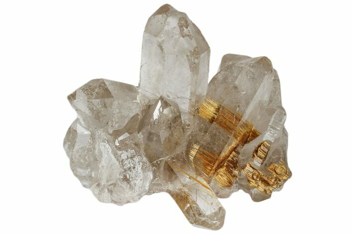 Rutilated Quartz Crystal Cluster - Brazil #172995